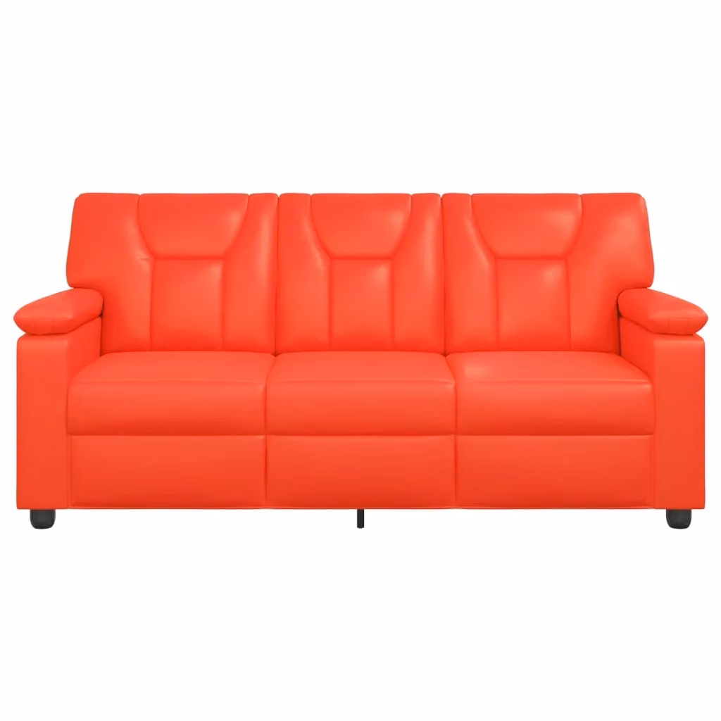 Divano moderno rosso in similpelle con struttura in metallo vidaXL L: 191 cm, P: 85 cm, H: 93 cm – 2