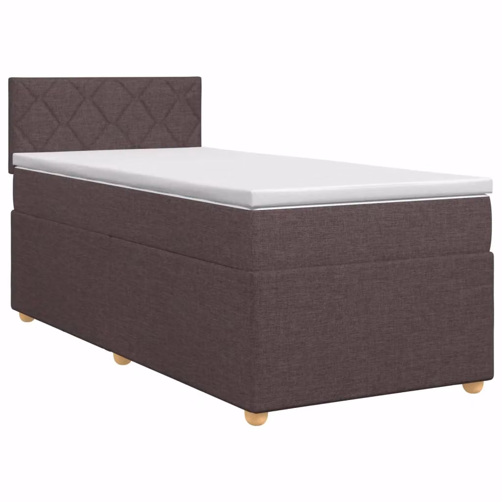 Letto box spring con materasso ibrido vidaXL Marrone e Bianco L/P: 90 x 200 cm – 2