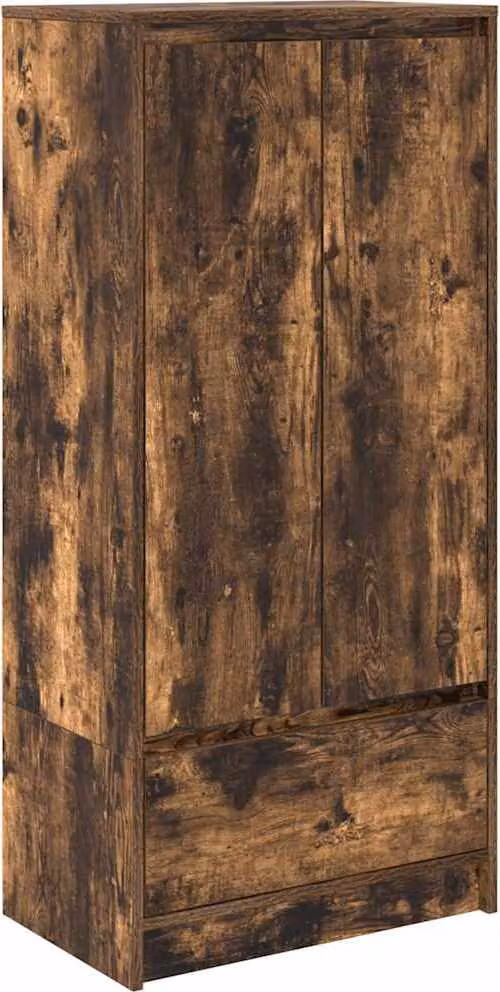 Armadio con Cassetto Rovere Fumo 55,5x34x119,5 cm in Truciolato