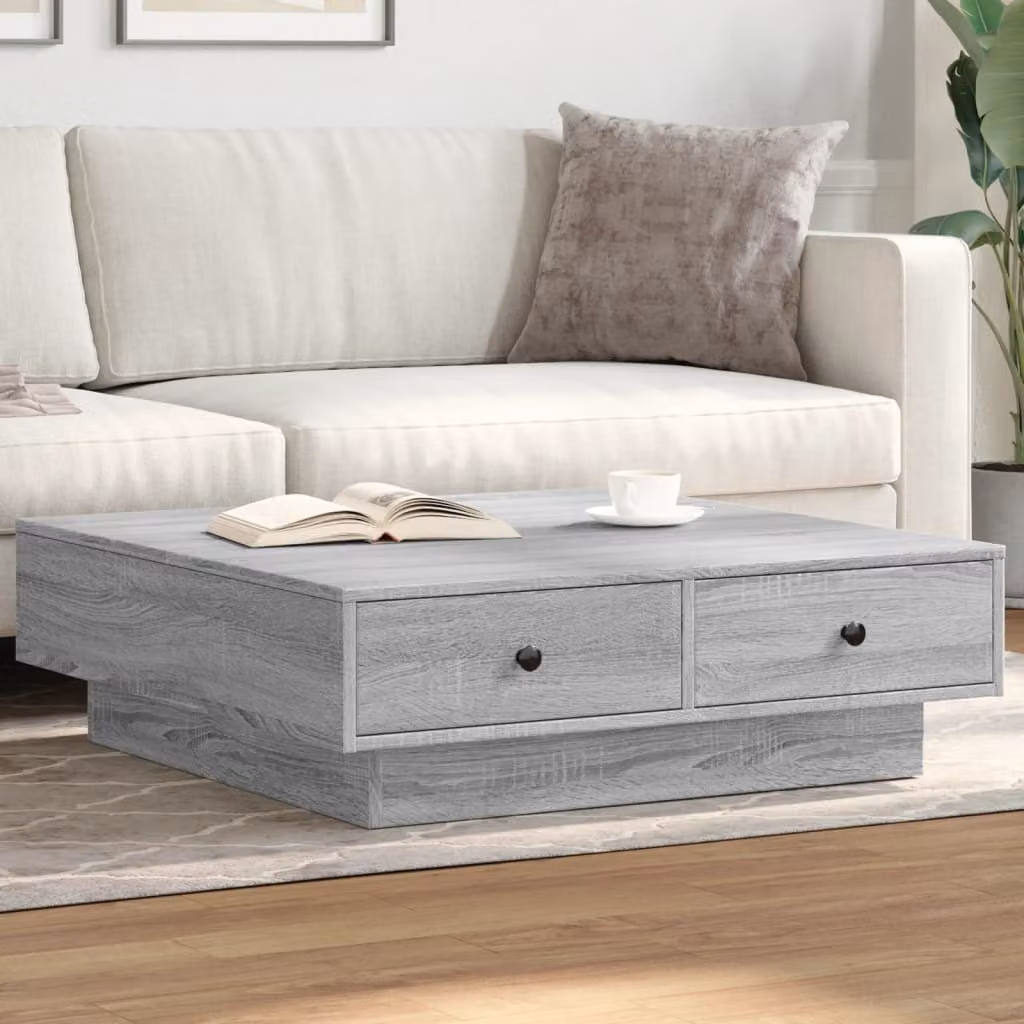 Maison Exclusive - Tavolino grigio Sonoma 90x90x28 cm Materiale ligneo