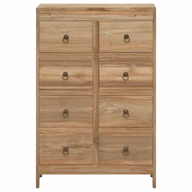 Cassettiera 55x30x90 cm in Legno Massello di Teak