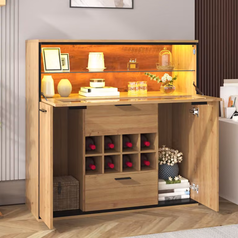 okwish Cassettiera, comodino, tavolino portaoggetti, mobile portaoggetti (marrone), soluzione perfetta per lo stoccaggio in un'elegante cassettiera