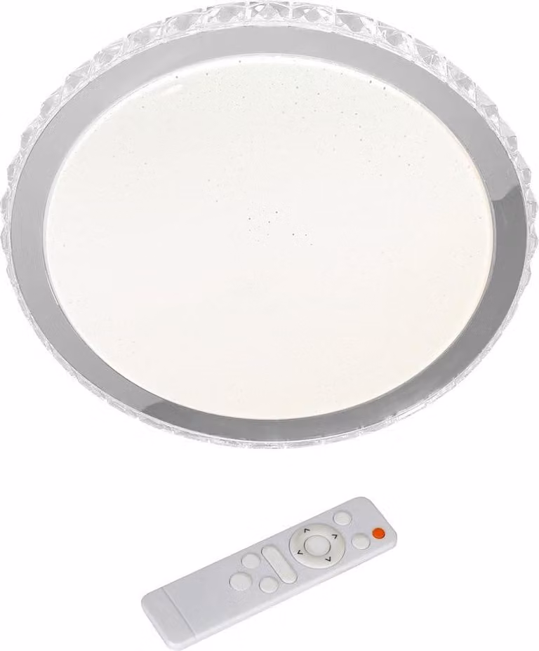 Plafoniera LED rotonda con telecomando LAYLA bianca 66W, tonalità di bianco 3300 lm, metallo, dimensioni: 6x50x50 cm, IP20, Milagro