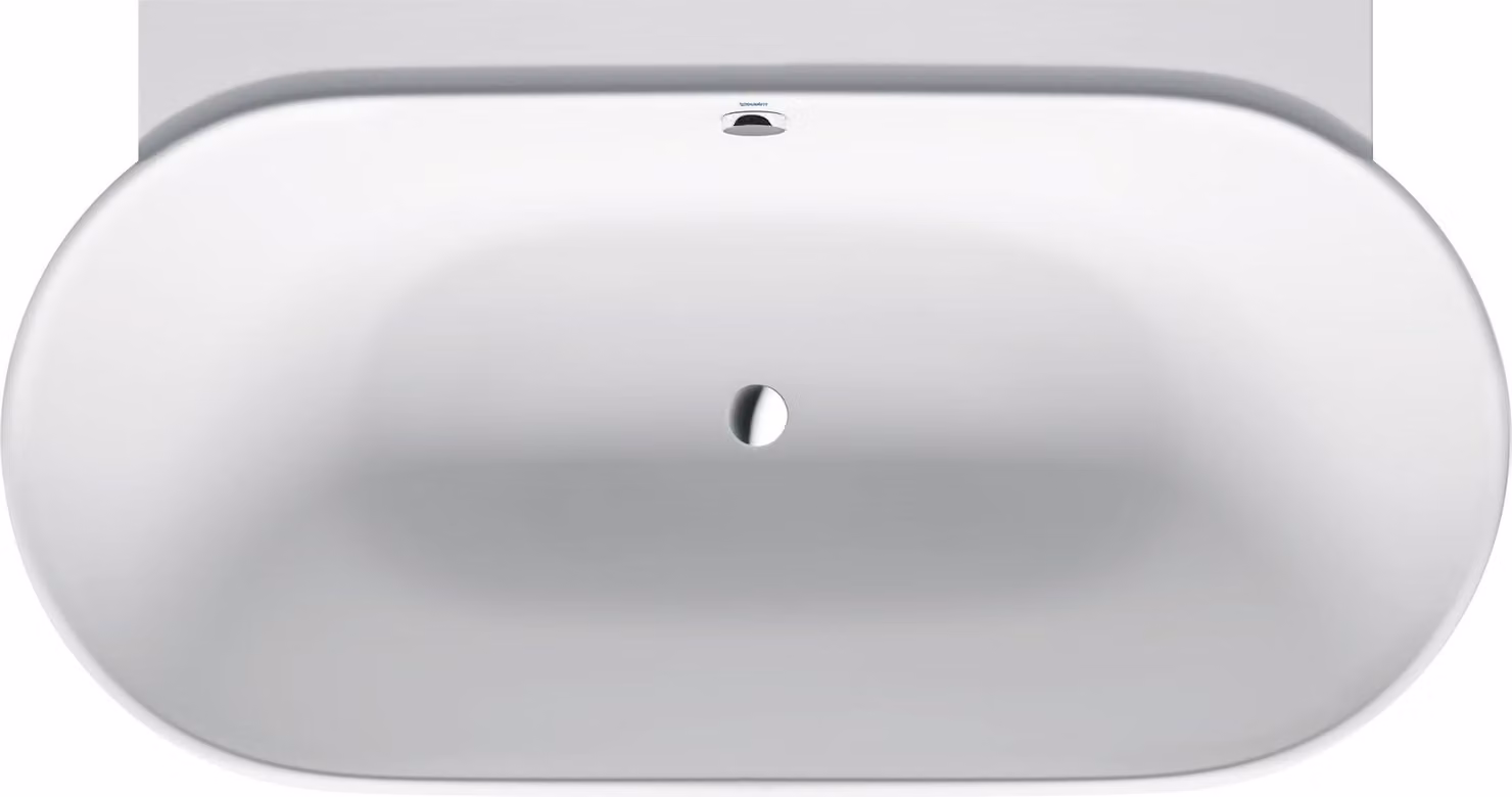 Baignoires Duravit Luv, version à poser, 2 pentes de dos, revêtement acrylique sans soudure, 1800x950mm, blanc mat, 700433000000000, 700433000000000