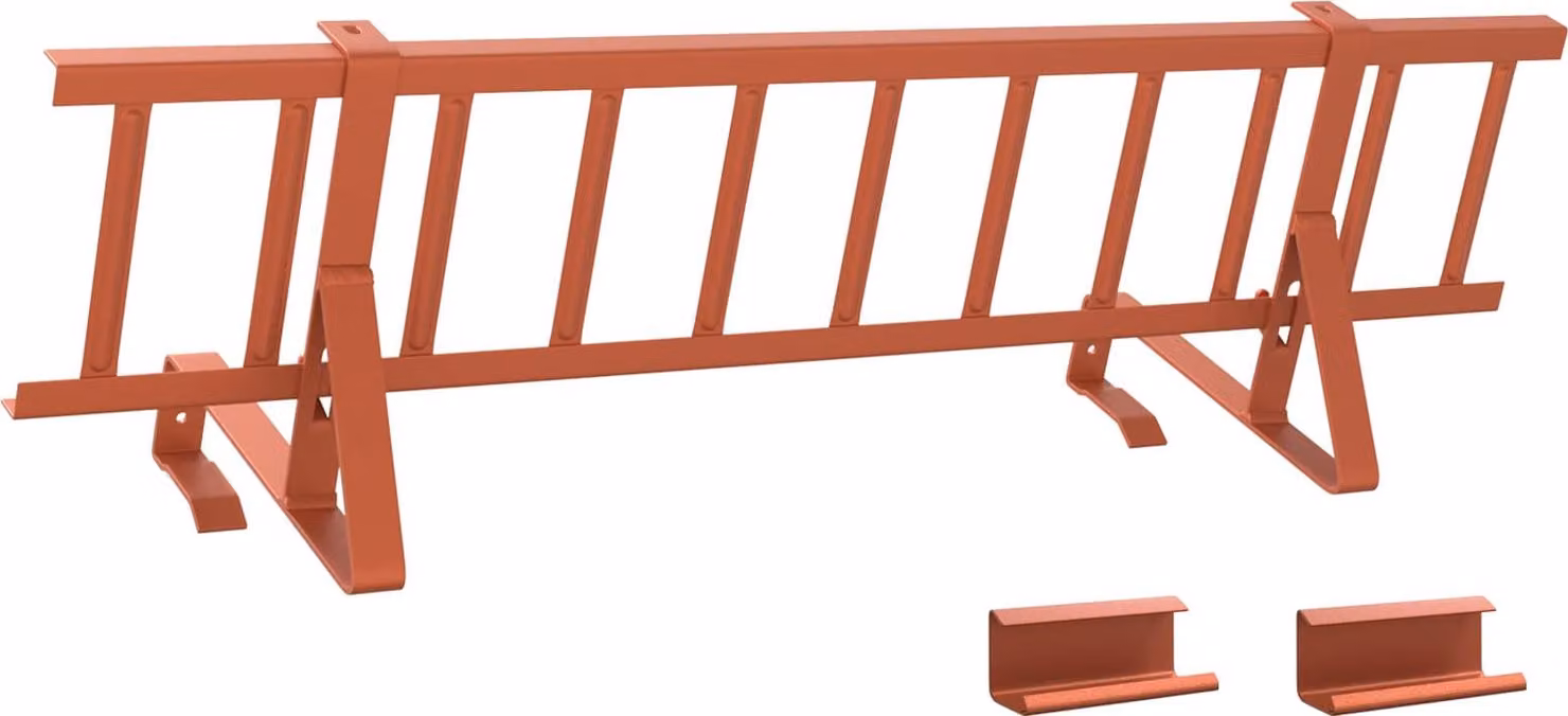 Guardia per neve sul tetto Rosso 800 x 29,5 x 34,5 cm Acciaio