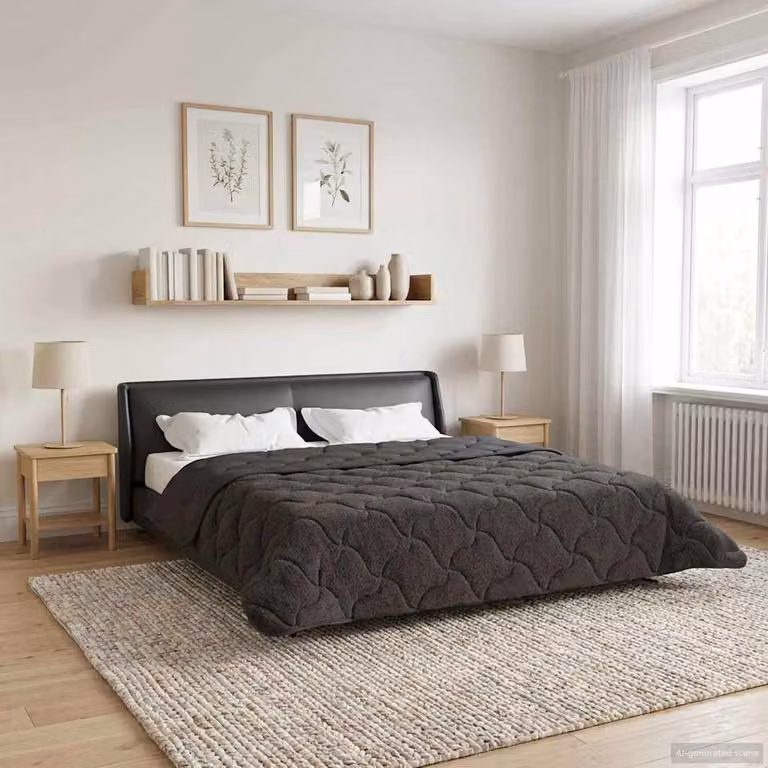 vidaXL Piumone Invernale Antracite in Microfibra Traspirabile e Reversibile L 200 x P 240 cm