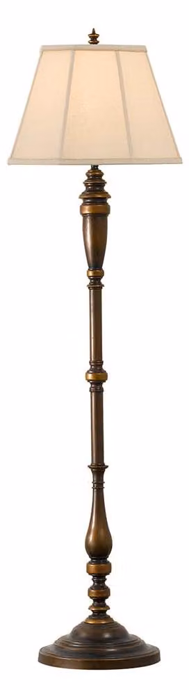 Lampada da terra, acciaio, bronzo, H 157,5 cm