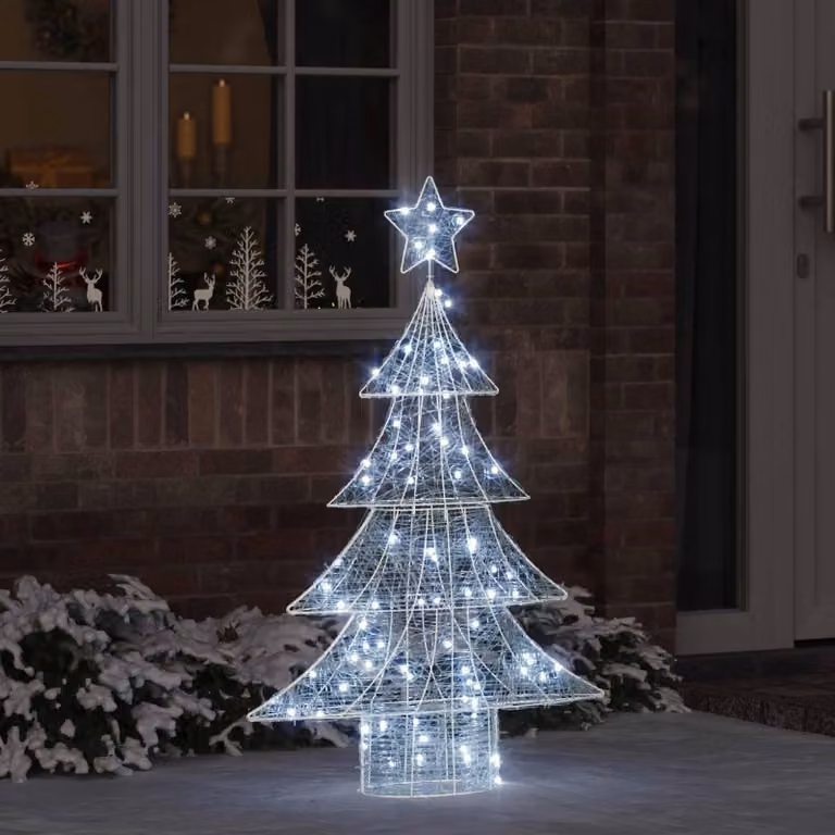 Maison Exclusive - Albero di Natale con 100 luci a LED, luce bianca fredda, 120 cm, in acrilico
