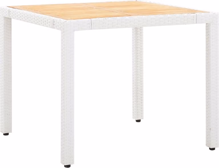 vidaXL set da pranzo da giardino 5 pezzi in polirattan bianco