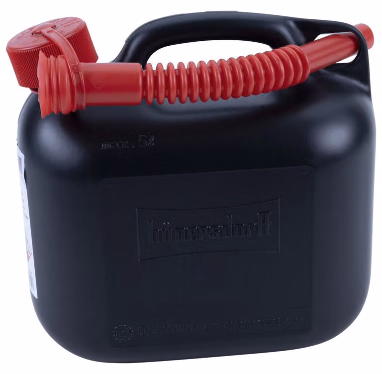 Tanica di plastica per benzina Dönges, 5 l (tanica per benzina) Colore: nero