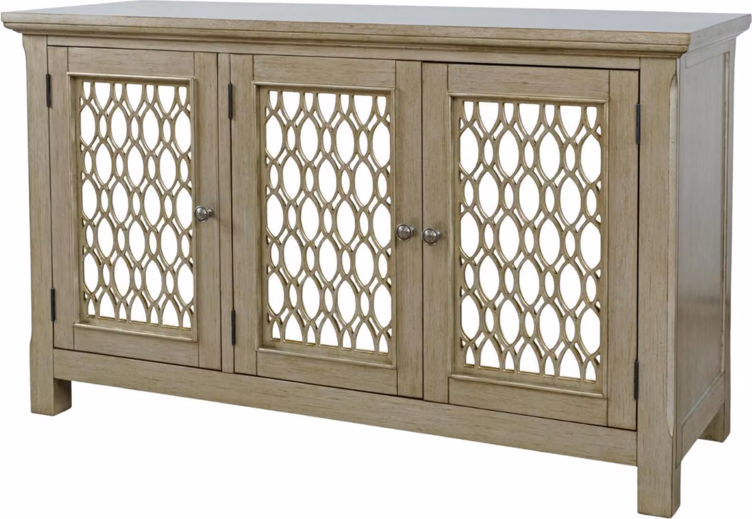 Credenza FURNLUX Avola Argento e Beige 137cm / Colore principale: Beige / Dimensioni: 137 x 82 x 49 cm