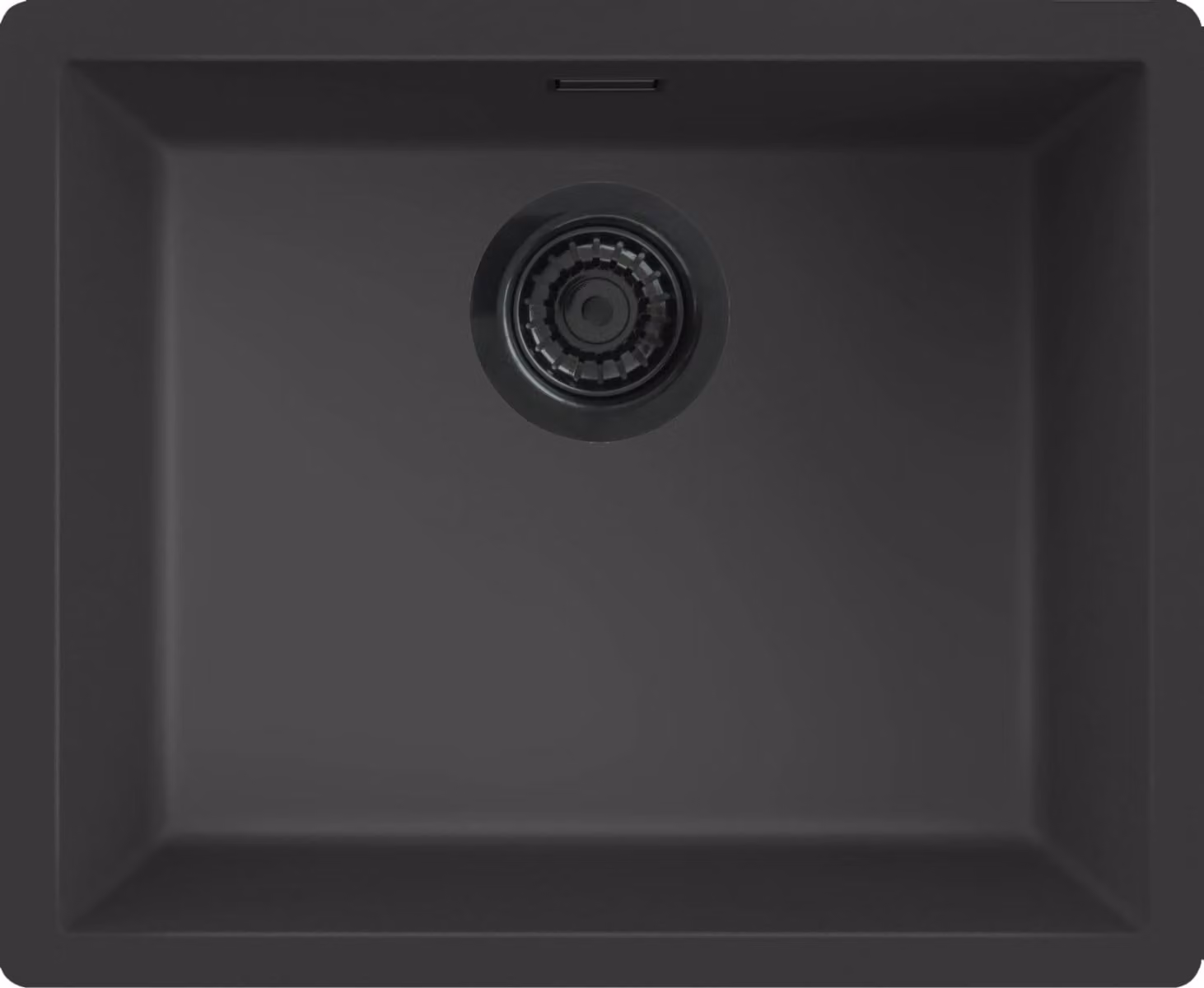 REGINOX R40294, lavello in granito "Regi Granite" modello VERONA 50, colore nero, adatto a mobili da 60 cm / lavello da appoggio / da incasso