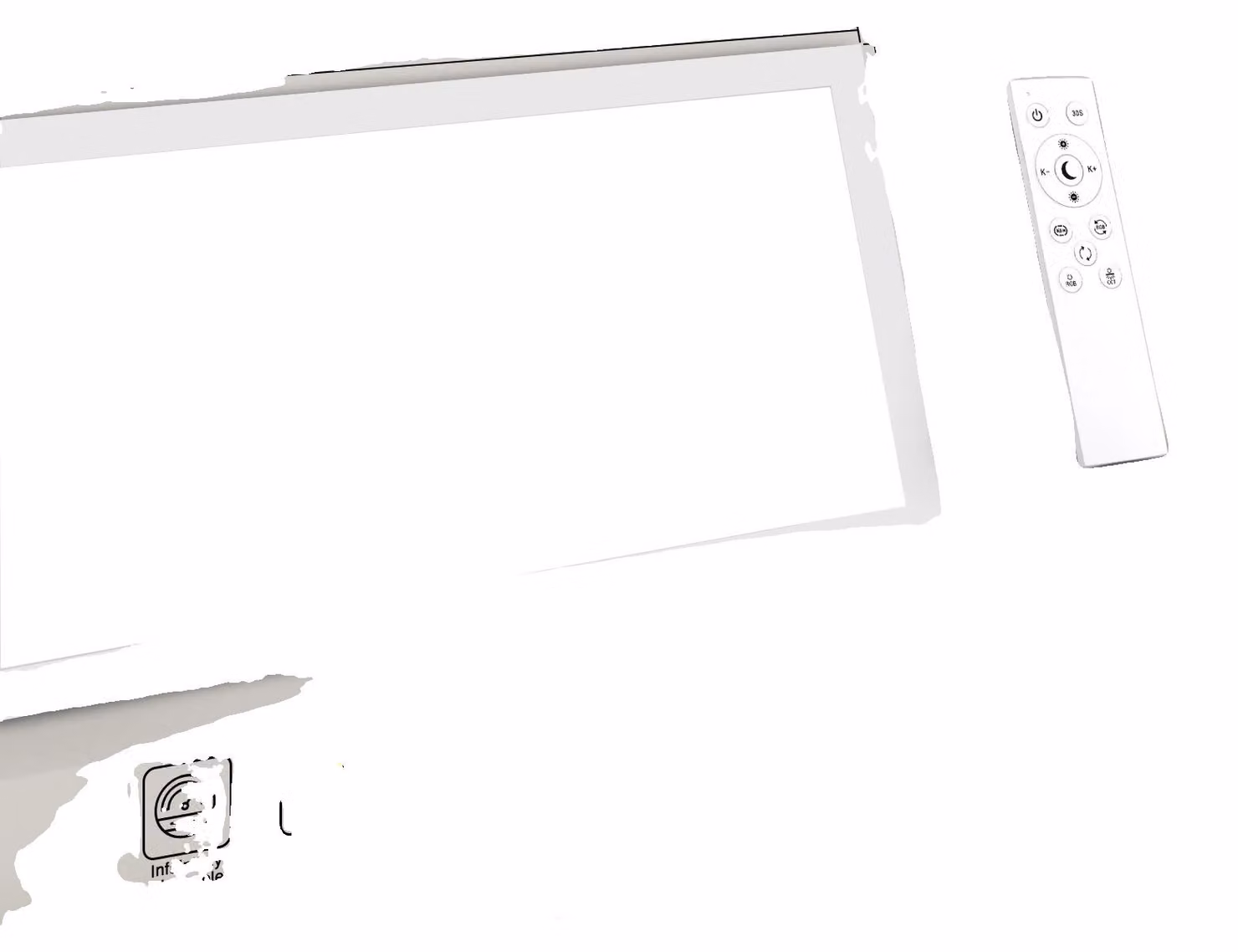 Pannello di illuminazione a soffitto, dimmerabile, con temperatura di colore regolabile, 100 cm, versatile, colore: bianco, potenza: 21-30W