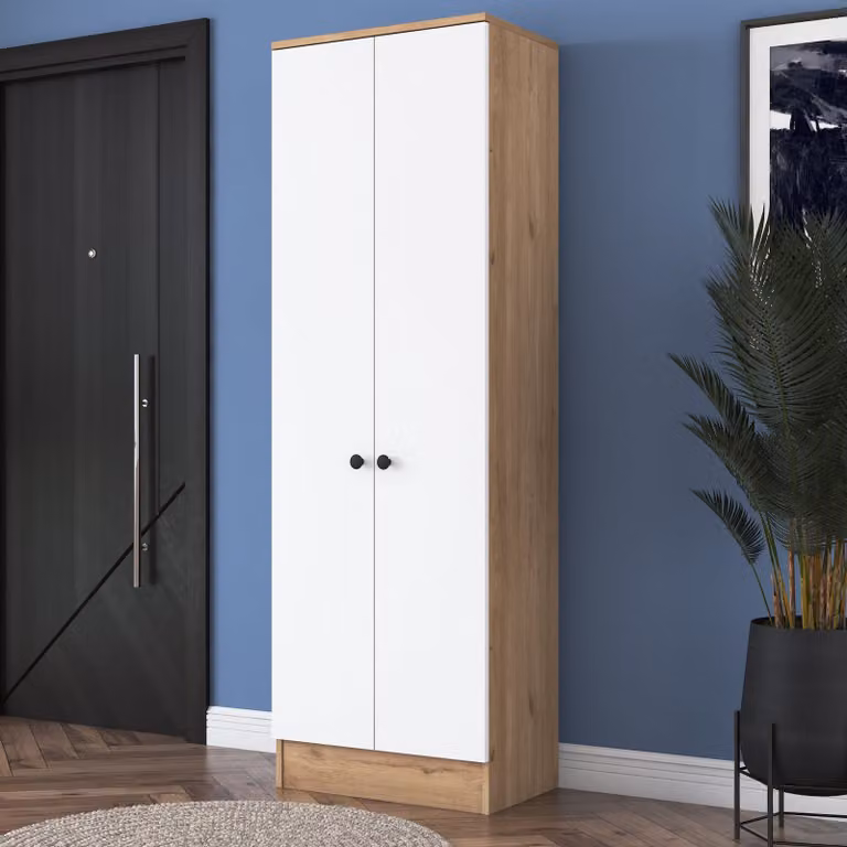 Skye Decor, P6 - M13 - 2241, armadio, noce, 100% pannelli truciolari rivestiti in melamina, 59,8 x 37,5 x 182,8 cm