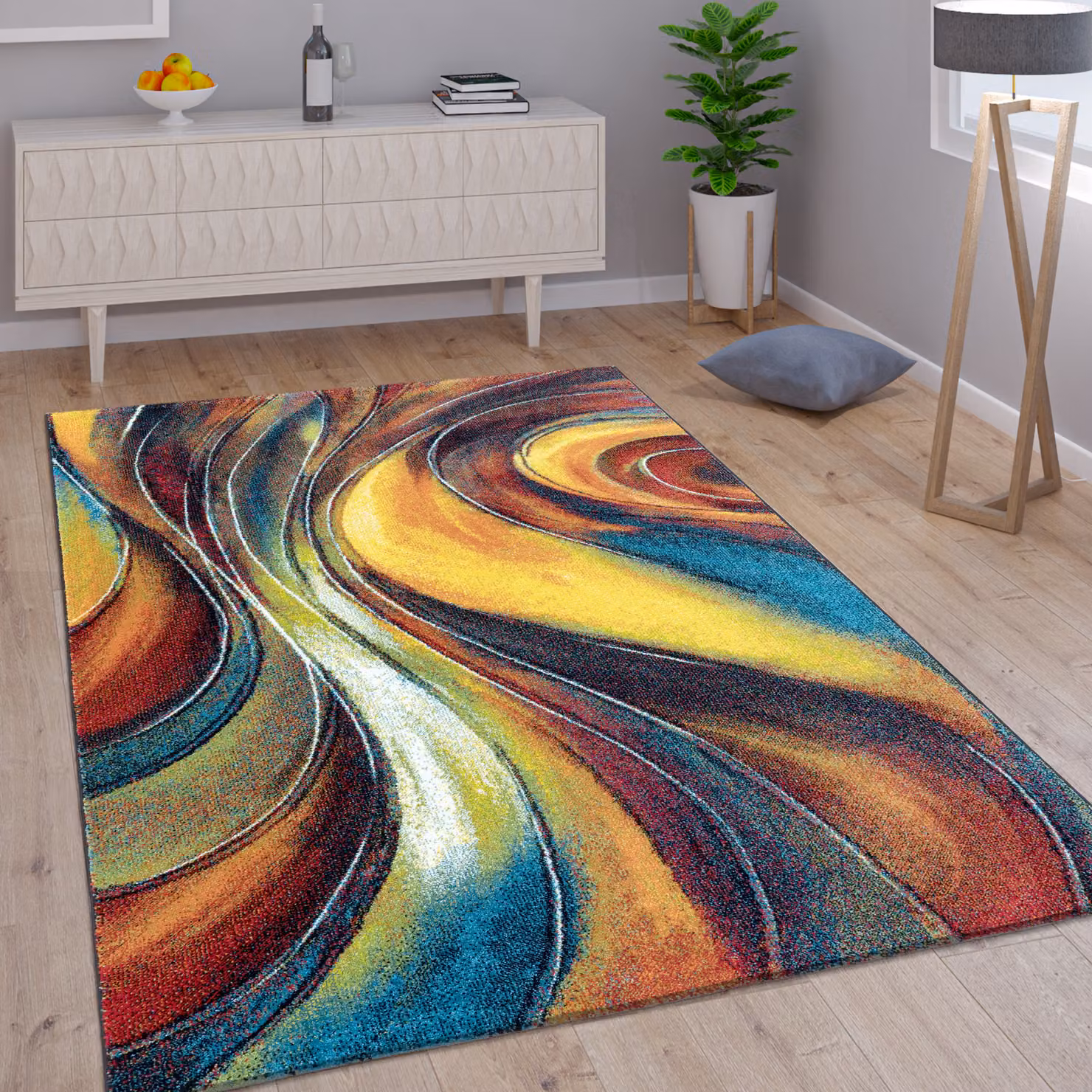 Tappeto Horizon multicolore con design astratto moderno L: 290 cm, P: 200 cm – 3