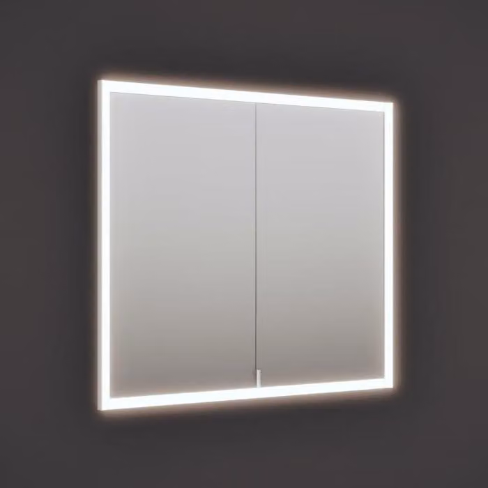 Specchio da parete burgbad RL20, 92 cm, con illuminazione integrata per montaggio a parete