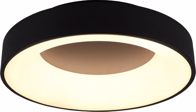 Plafoniera LED Moderna Girona GD Trio di Trio Leuchten, Nero Opaco, Dimmerabile con Telecomando