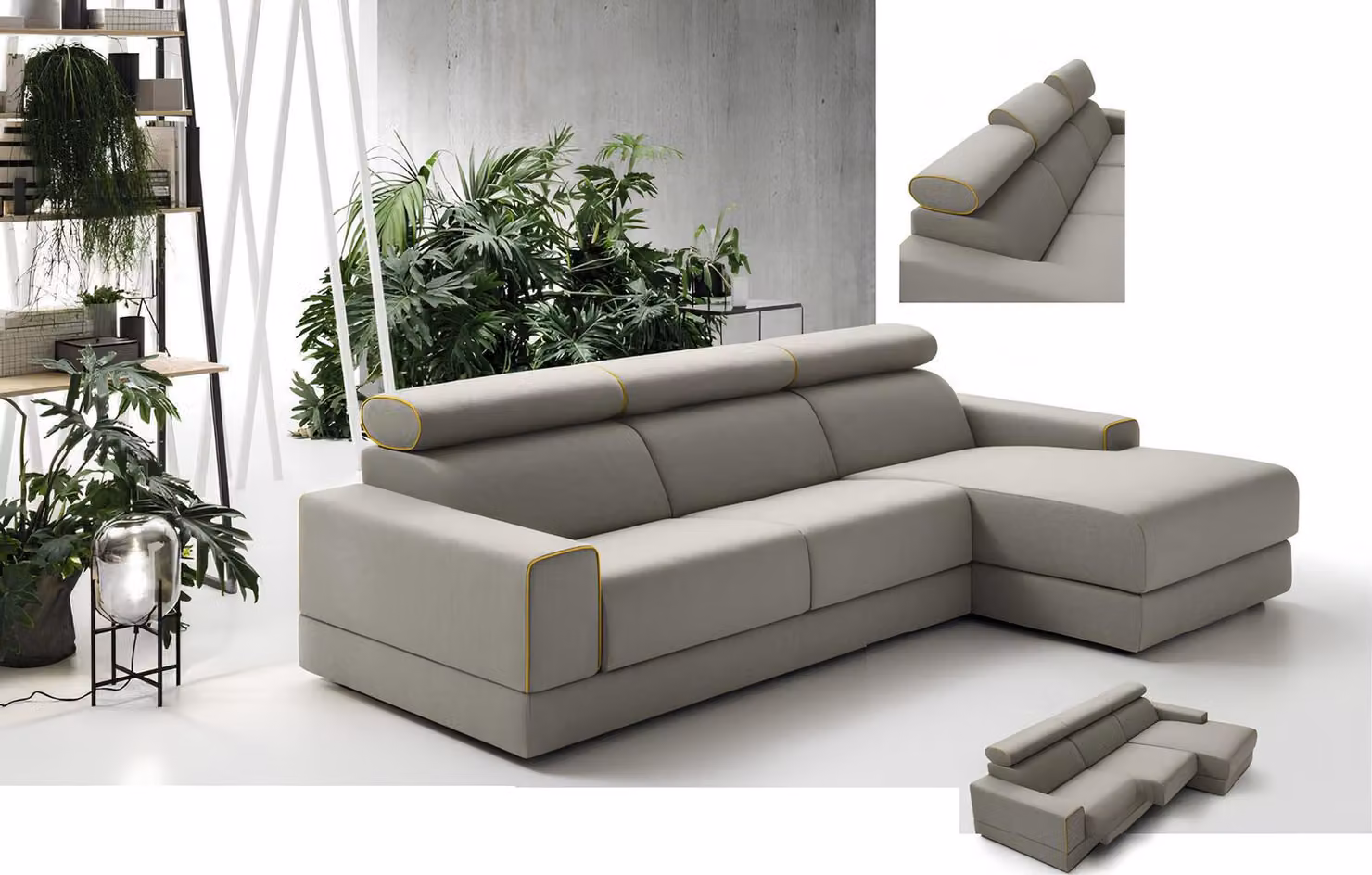 Ladestation Eckcouch Sofa Couch Sofas Couchen Garnitur Möbel Stoff alfitalia