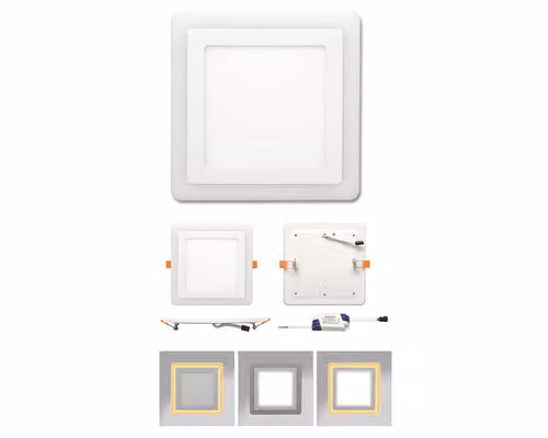 Pannello LED 9 W 480 lm 2700/4000 K retroilluminato bianco