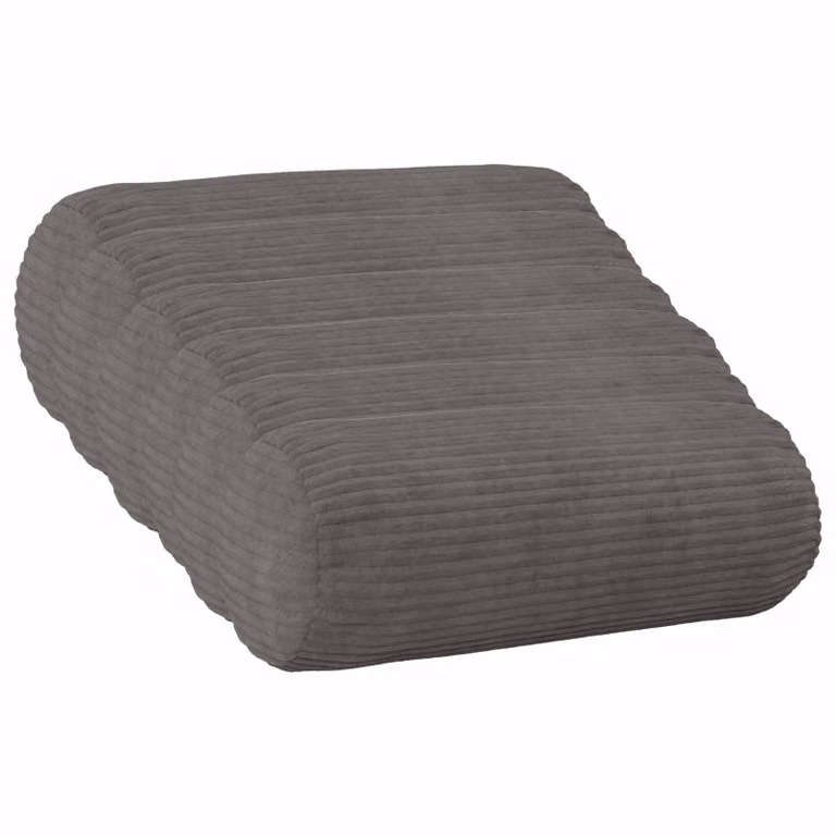 Set di 6 federe rotonde vidaXL HEERLEN in velluto a coste grigio scuro, Ø 15 x 40 cm