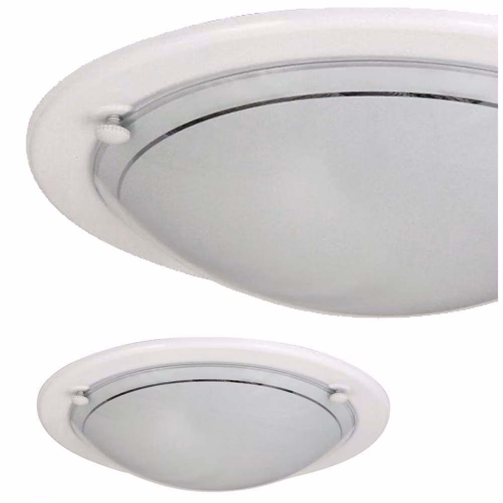 Plafond in vetro 28,5 cm E27 1x60W bianco rotondo Ufo 5101 Rabalux