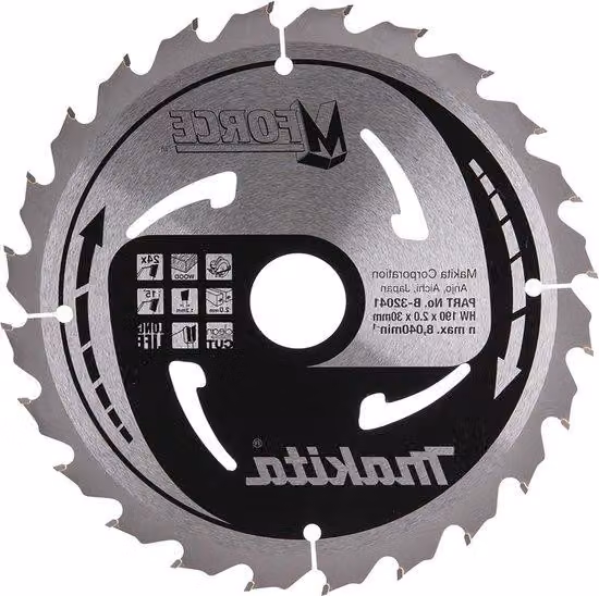 Lama per sega circolare TCT 190x30 mm, 24 denti, per legno - Lama Makforce