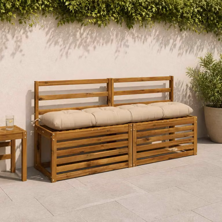 vidaXL Cuscino per panchina VIANEN 100% Poliestere Crema