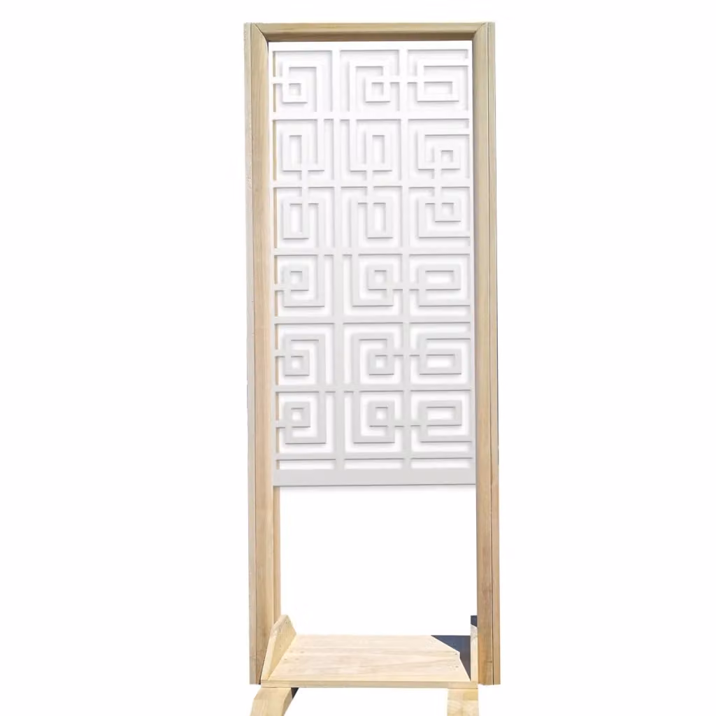 Paravento modulabile THAI Signorbit in legno e PVC bianco, H 190 cm x L 70 cm x P 50 cm – 2
