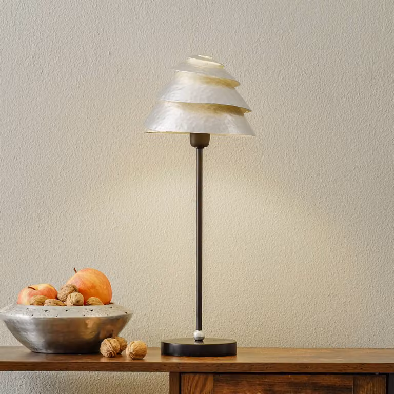 Holländer Lampada da tavolo SNAIL, Soggiorno / Sala da pranzo, Metallo, Moderno, Lampada da tavolo