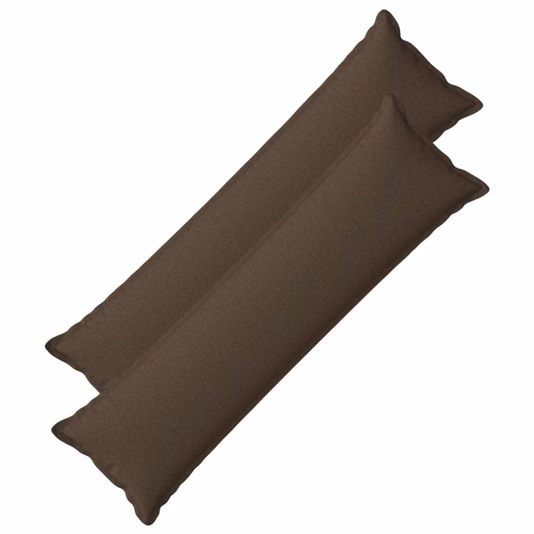 Set di 2 federe vidaXL HOUTEN color tortora in poliestere, L 145 cm x P 40 cm