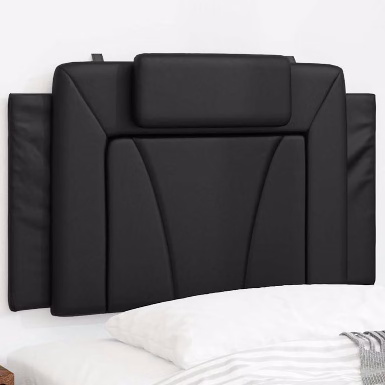 Cuscino Testiera Viana vidaXL in Similpelle Nero, Larghezza: 80 cm