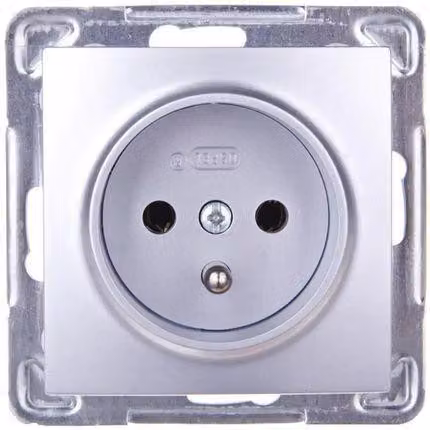 GP-1YZ/M/00 Prese singole con presa di terra, modulo Impresy, bianco