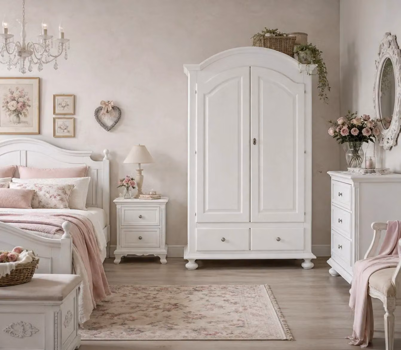 Armadio classico a 2 ante Mobili 2G in legno bianco L: 125 cm, P: 61 cm, H: 200 cm – 2