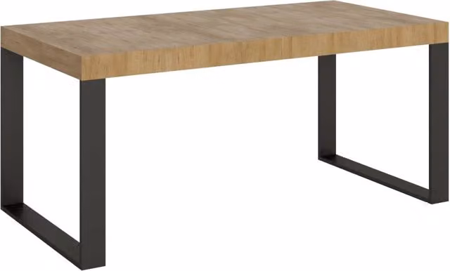 Tavolo Allungabile Giordanoshop Tecno Premium in Quercia Natura con Telaio Antracite L: 200-460 cm, P: 90 cm, H: 77 cm – 1