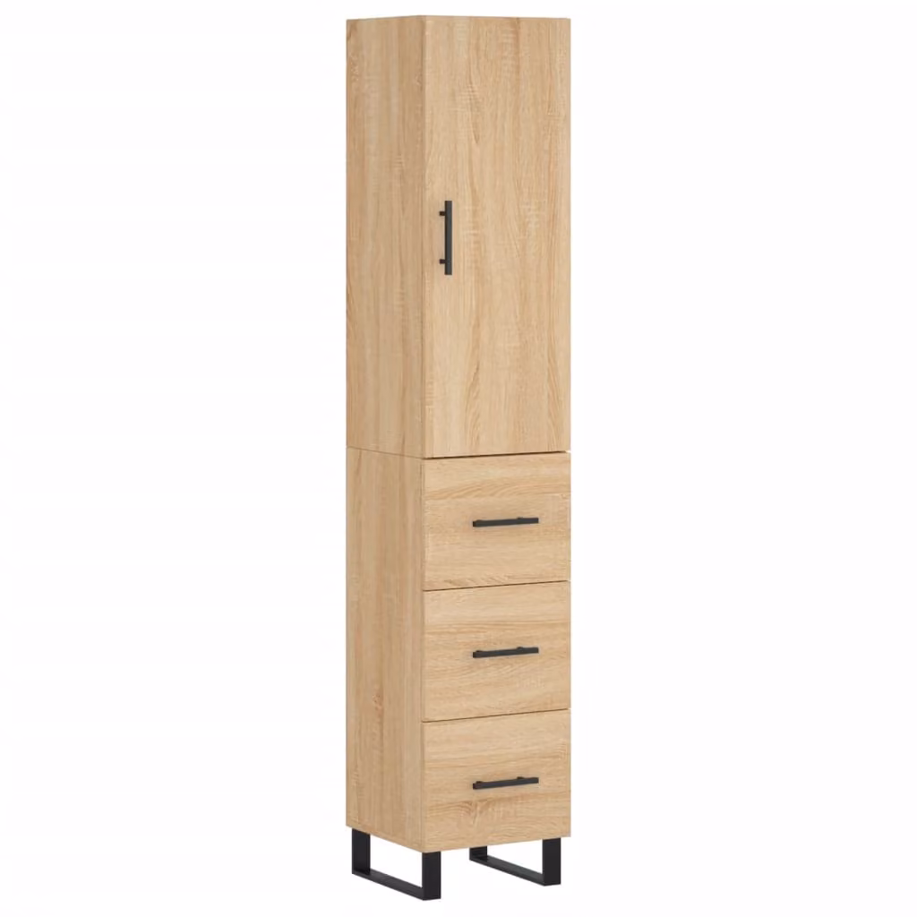 Credenza Rovere Sonoma 34,5x34x180 cm in Legno Multistrato