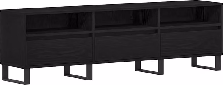 Mobile TV Rovere Nero 150 x 30 x 44,5 cm Legno multistrato