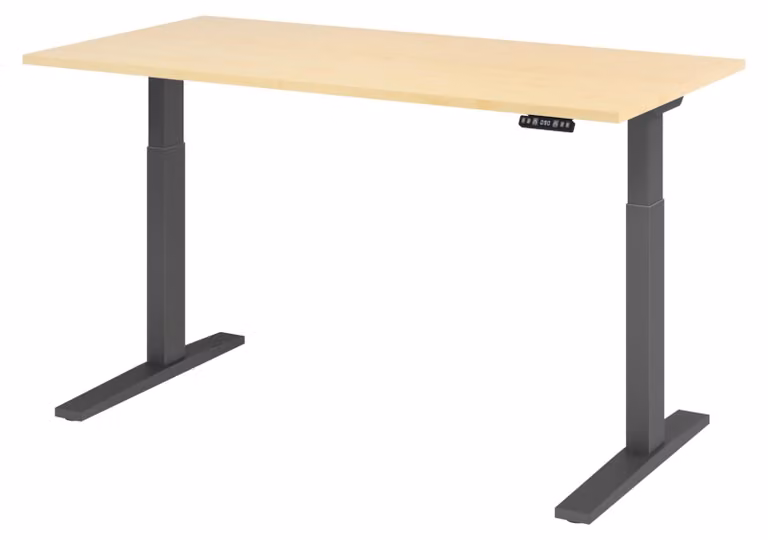 Scrivania elettrica bümö XMKA - Decorazione: acero, dimensioni: 160 x 80 cm, struttura: grafite