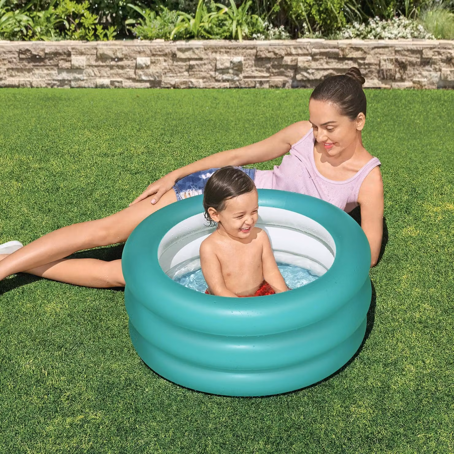 Bestway Piscina Gonfiabile per Bambini Kiddie Lounge Turchese Diametro: 70 cm, Altezza: 30 cm – 2
