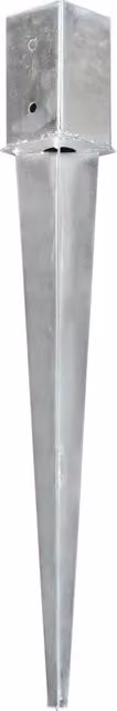 Set di 12 picchetti per terra vidaXL in acciaio zincato argento L/P/H: 8 x 8 x 76 cm