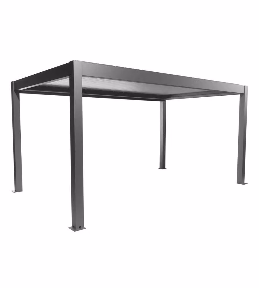 Biohort Pergola Metallo Grigio Quarzo/Argento 5,16x3,12m con Lamelle Sandwich