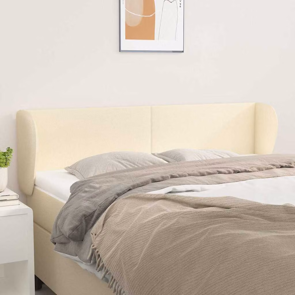 Testiera ad orecchio vidaXL in similpelle beige L: 147 cm, P: 23 cm, H: 78-88 cm
