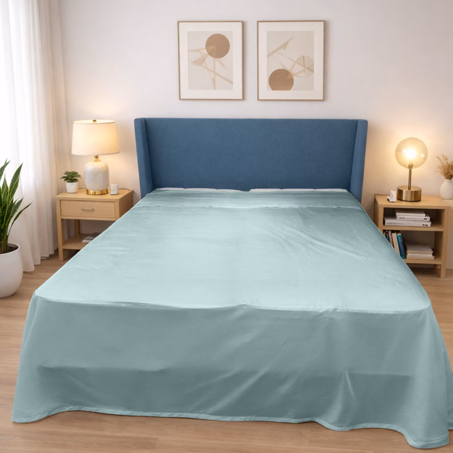 Lenzuolo sopra DaunenStep Oasi Deluxe in raso di cotone Mako traspirante – 2