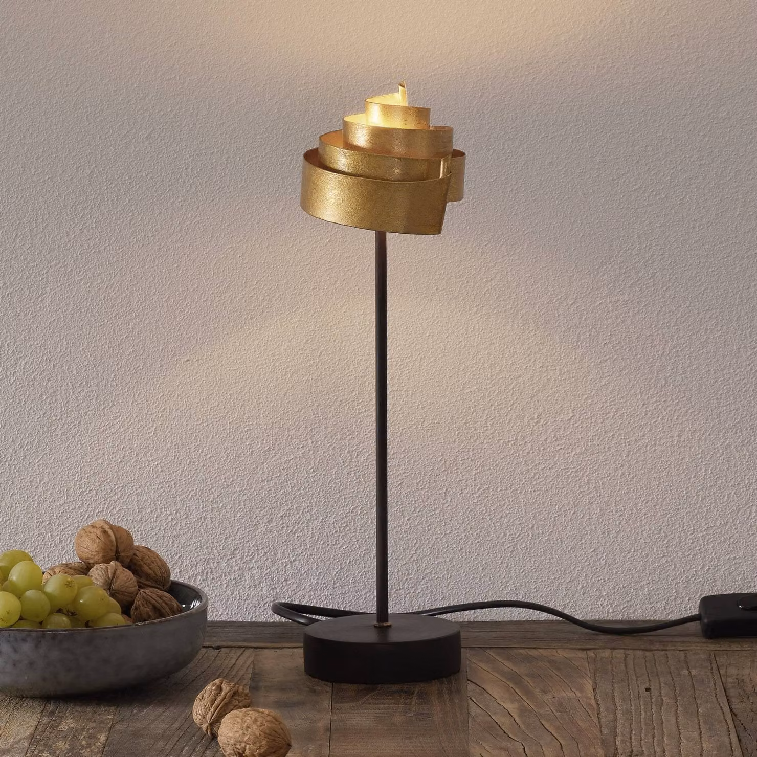 Holländer Lampada da tavolo BANDEROLE, Marrone / Ruggine, Soggiorno / Sala da pranzo, Metallo, Moderno, Lampada da tavolo