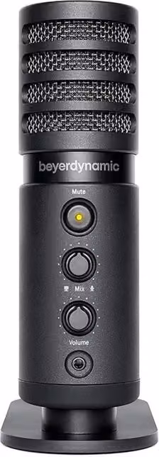 Microfono Condenser Beyerdynamic Nero per Podcast, Gaming e Streaming con Entrata per Casco