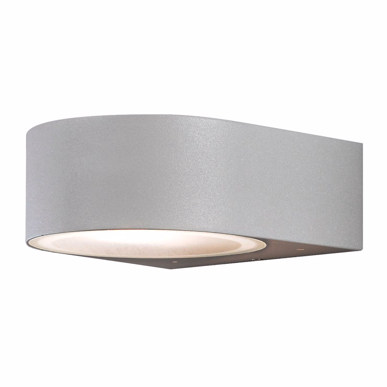 Lampada da parete Konstsmide Teramo in alluminio laccato grigio con vetro opalino