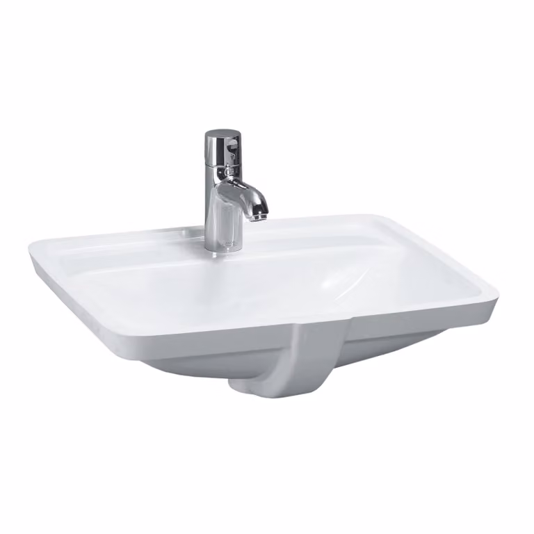 LAUFEN PRO S lavabo encastré, sans trou pour robinet, avec trop-plein, 525x400mm, US fermé, H8119664001091, H8119664001091