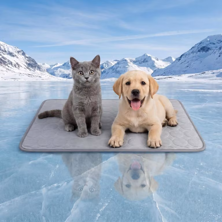 Tappetino refrigerante per cani e gatti, dimensioni 50 x 40 x 1 cm. Autorefrigerante, traspirante, lavabile in lavatrice