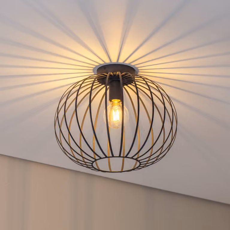 Plafoniera soffitto Valor Argon, dimmerabile, Nero, Soggiorno / Sala da pranzo, Metallo, Moderno, Plafoniera
