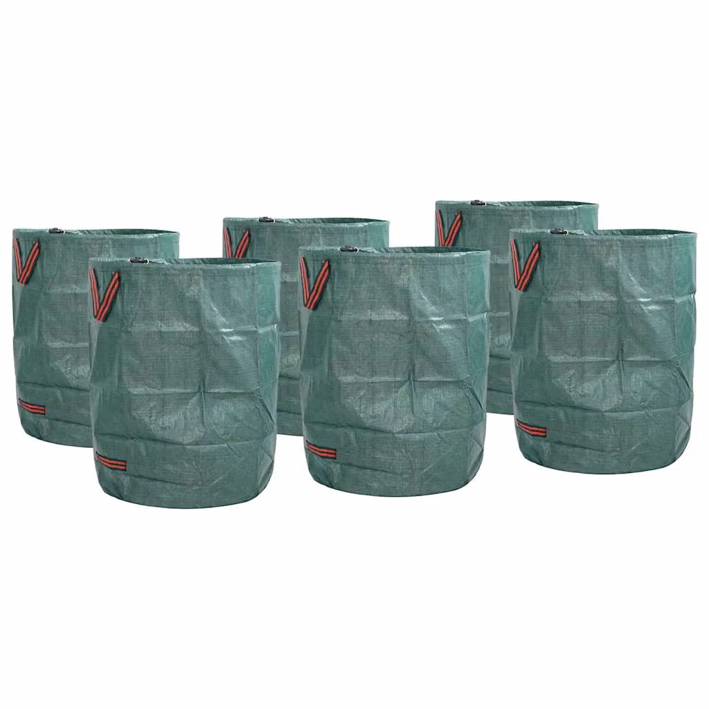Set di 12 sacchi per rifiuti da giardino vidaXL in plastica verde da 300 l