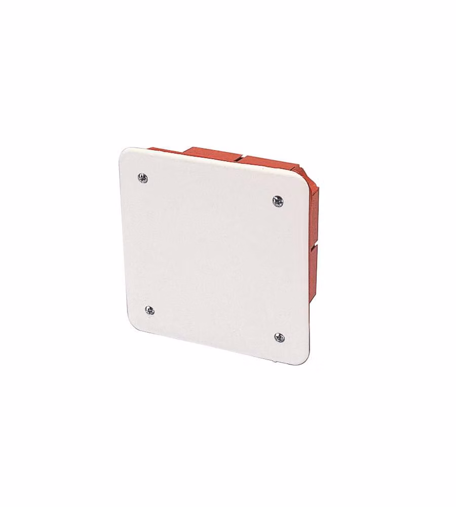 Scatola di derivazione da incasso con placca 92 x 92 x 45 mm